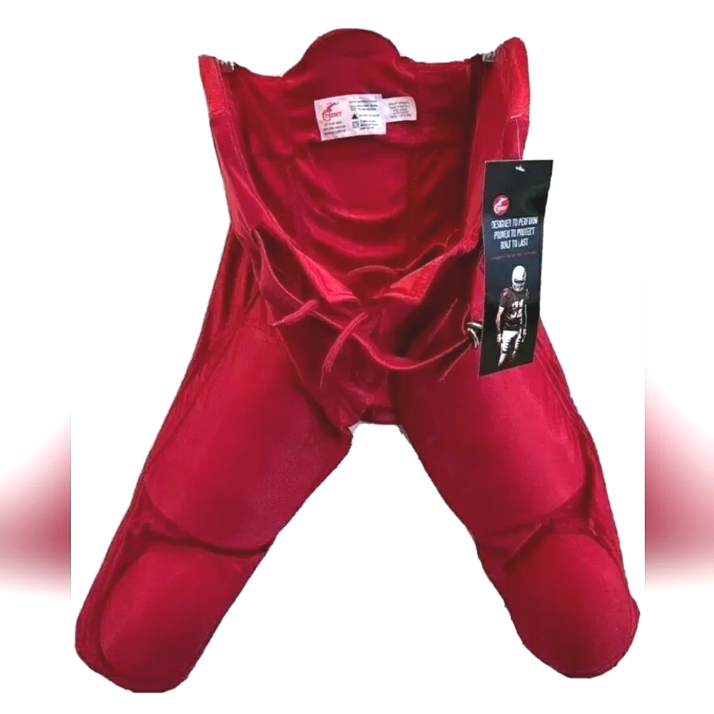 NEW Cramer Dazzle Game Padded Football Pants! Youth Size XL. Red. 3037